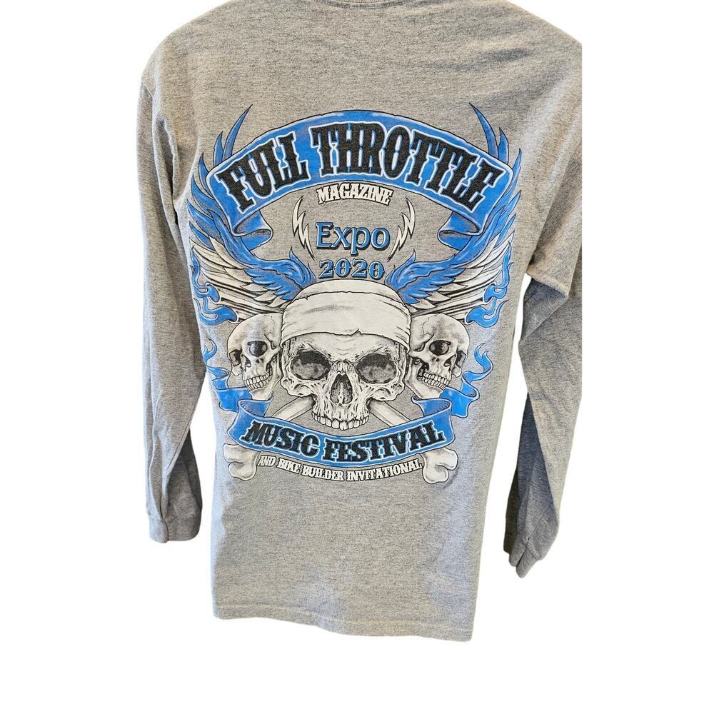 Sturgis 2020 full throttle expo motorcycle riding shirt long sleeve grey sz M